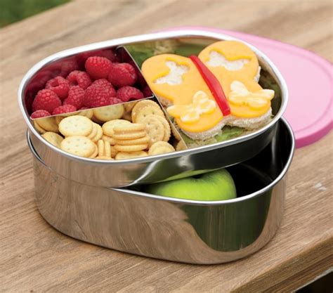 pottery barn stainless steel bento box|pottery barn kids lunchbox.